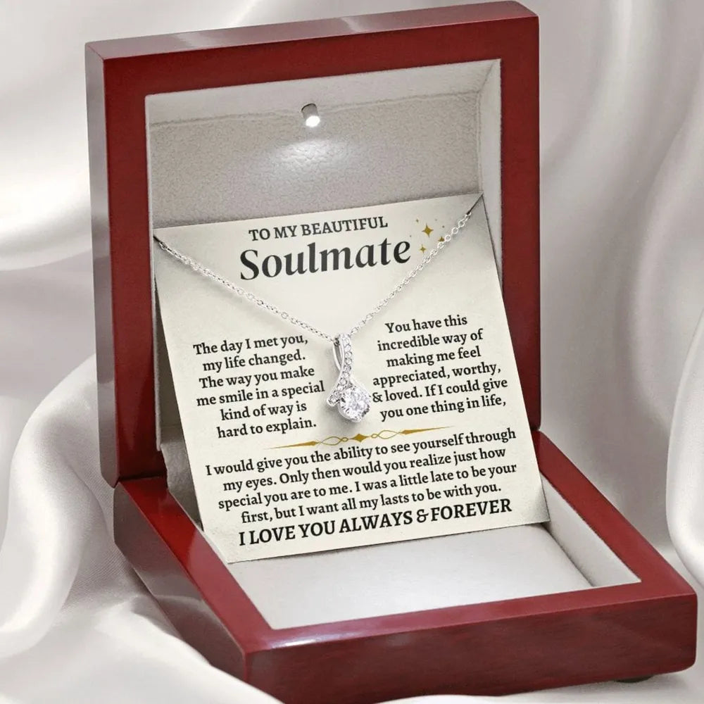 Personalized To My Soulmate Necklace - I want all my lasts to be with you