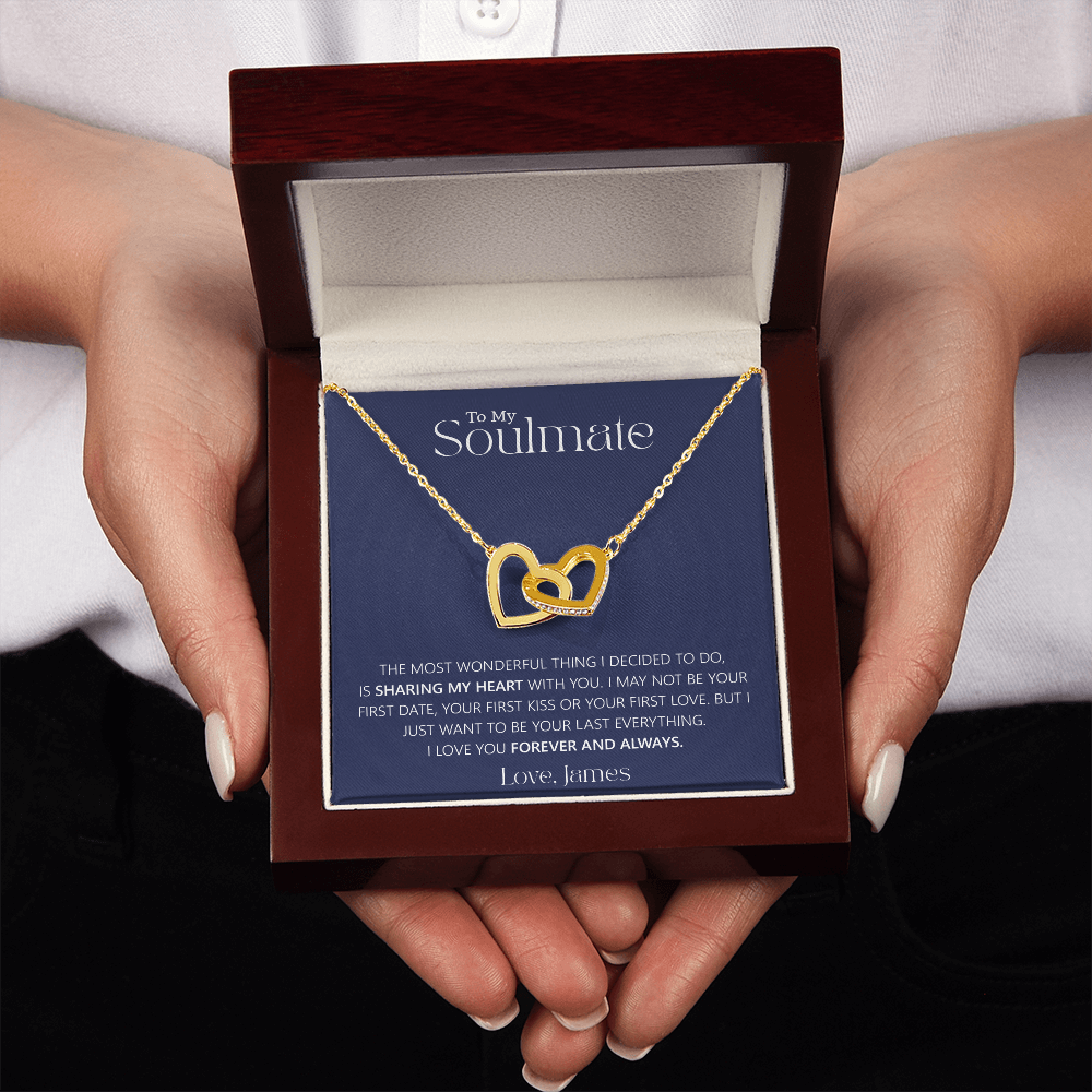 Interlocking Hearts Soulmate Necklace