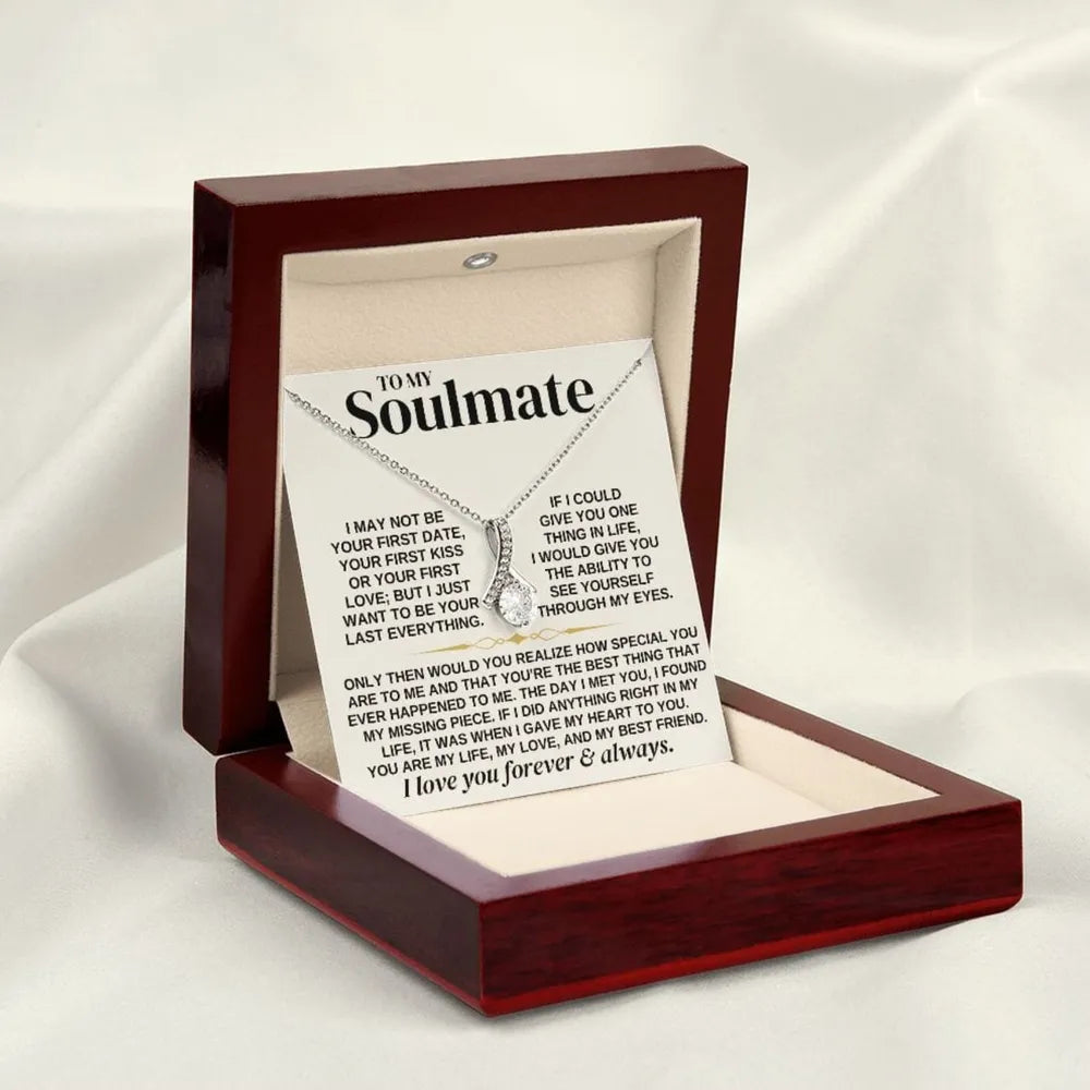 Personalized To My Soulmate Necklace - I Love You Forever & Always
