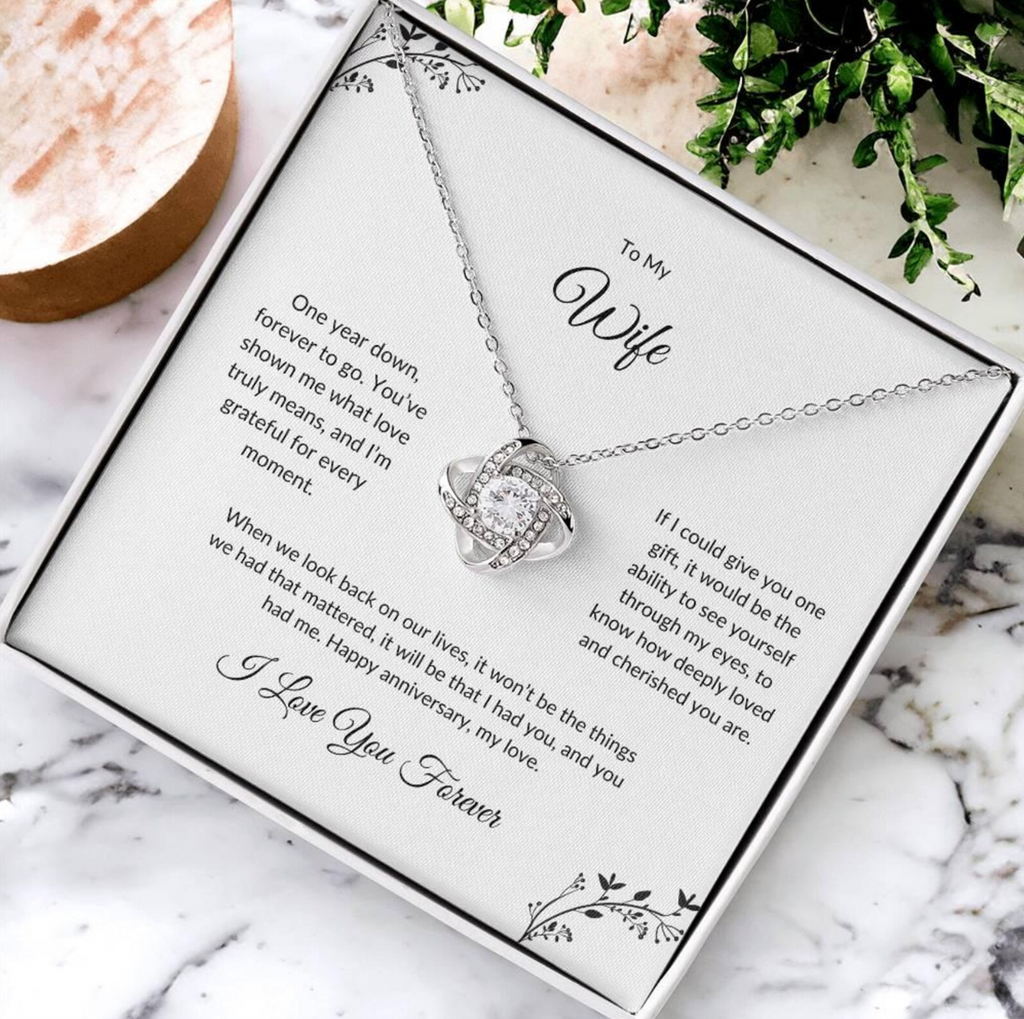 To My Wife - Love Knot Anniversary Necklace