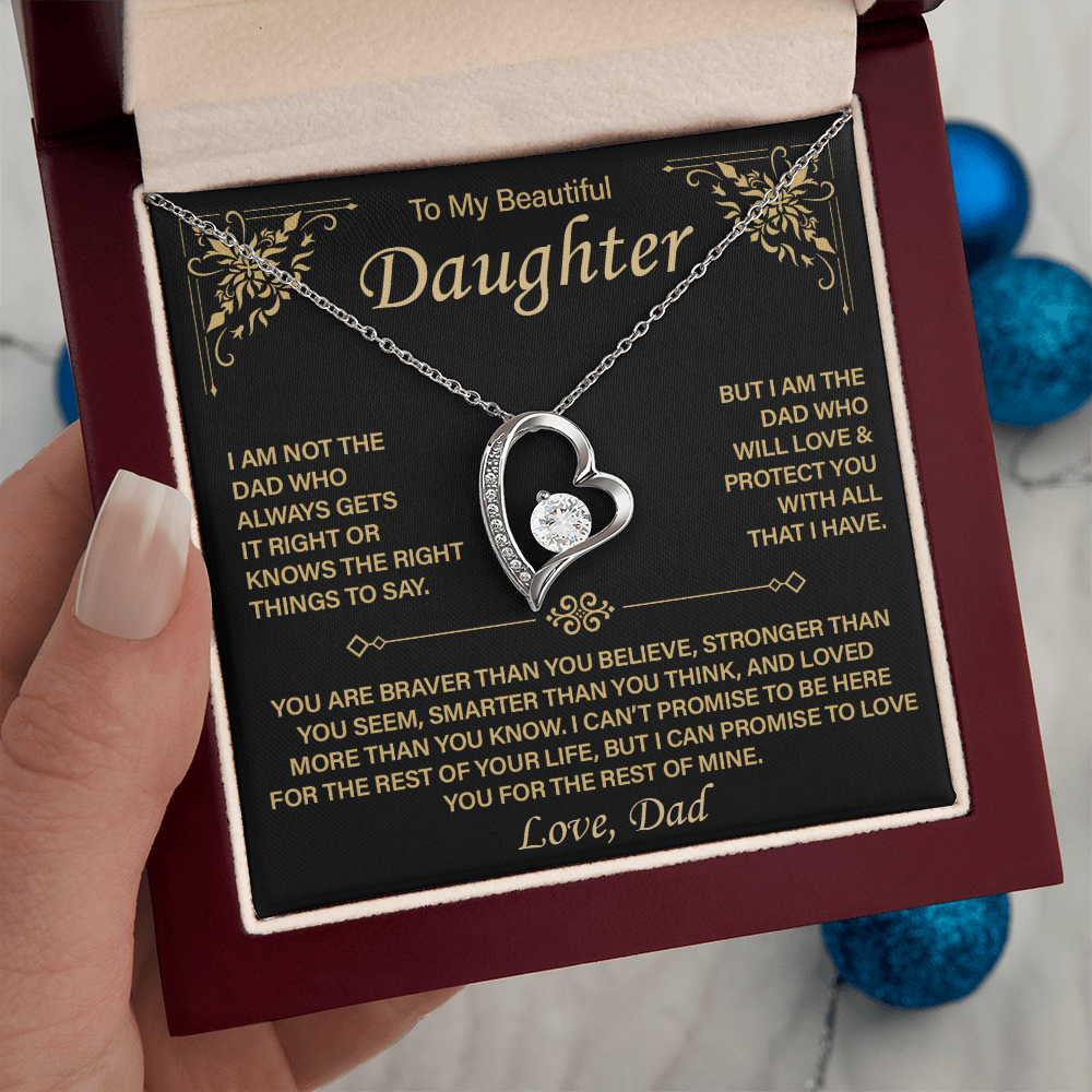 To My Beautiful Daughter - Forever Love Necklace