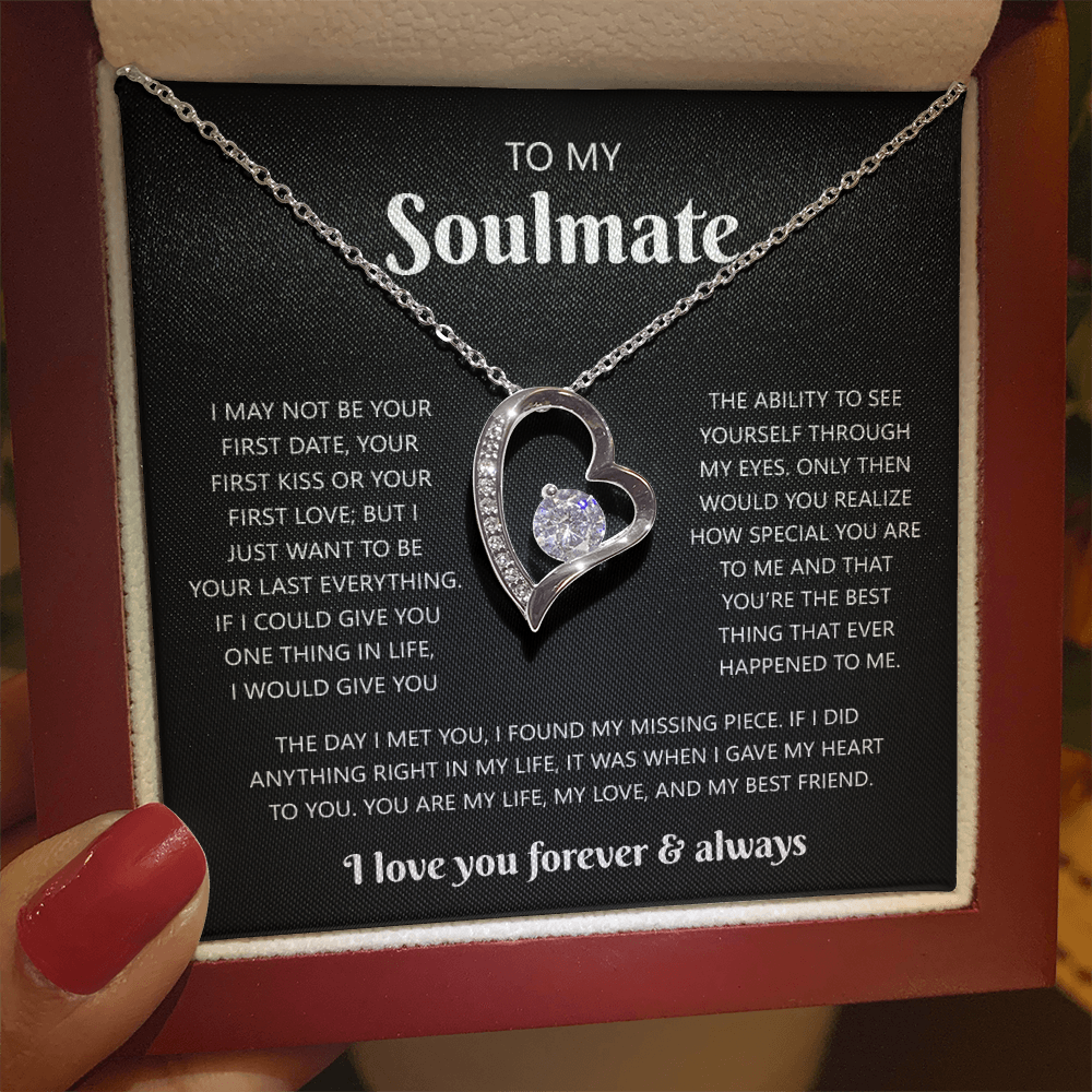 Soulmate “Forever & Always” Heart Necklace