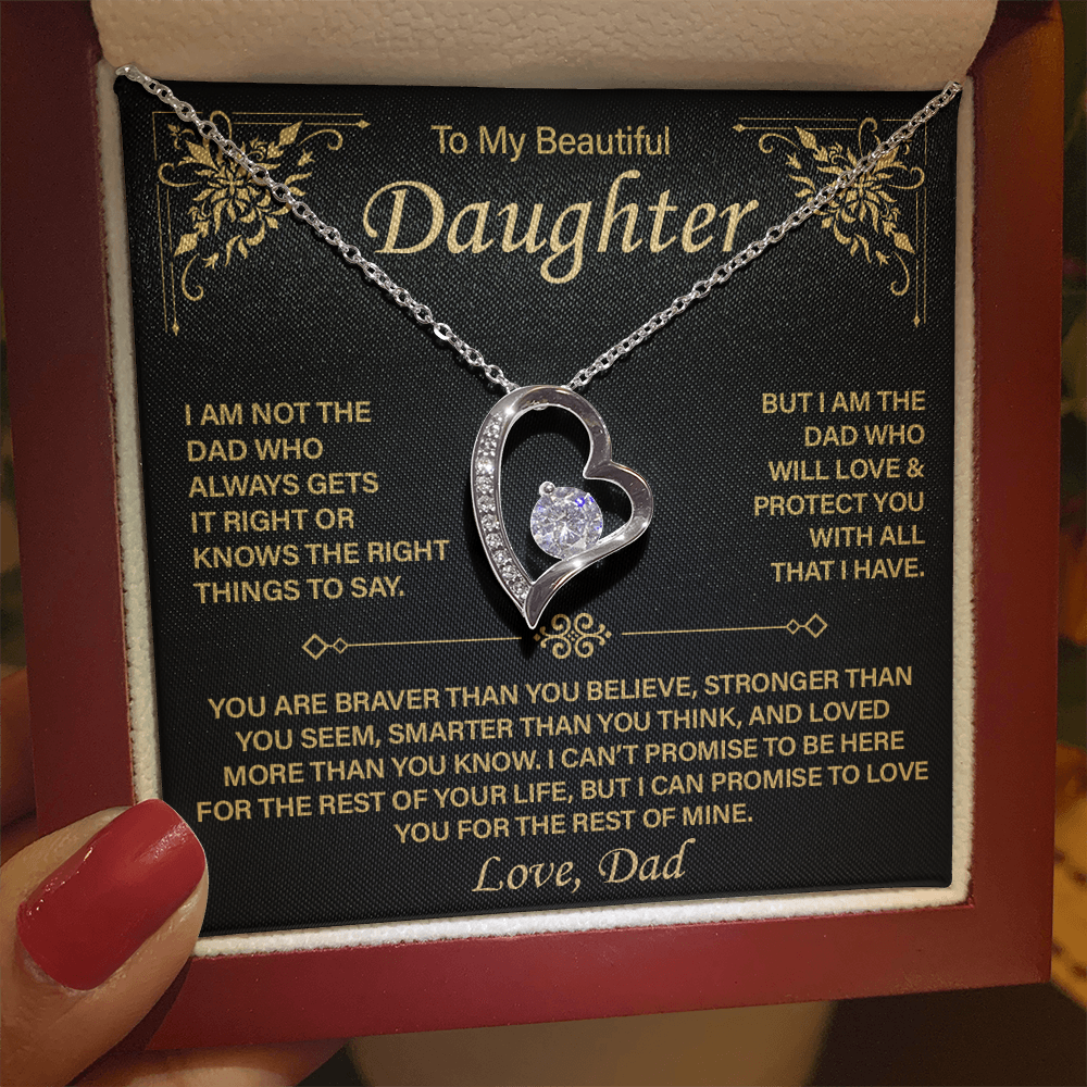 To My Beautiful Daughter - Forever Love Necklace