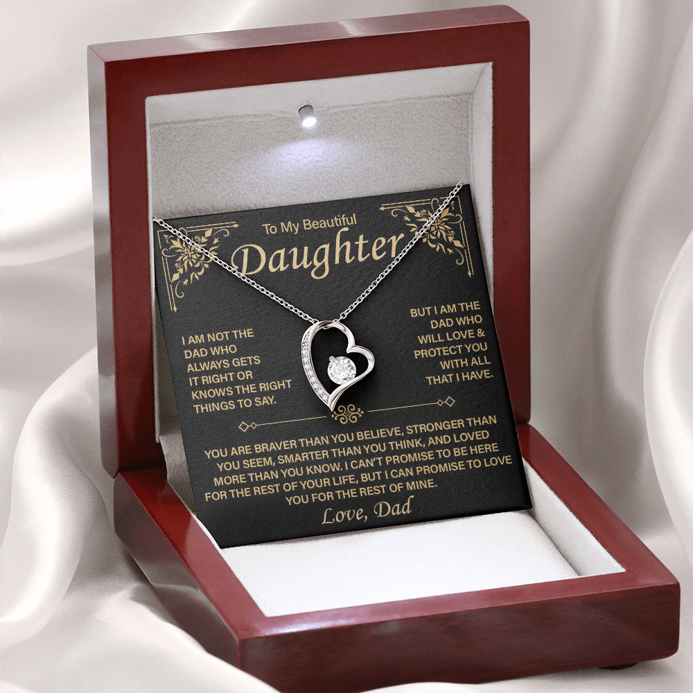 To My Beautiful Daughter - Forever Love Necklace