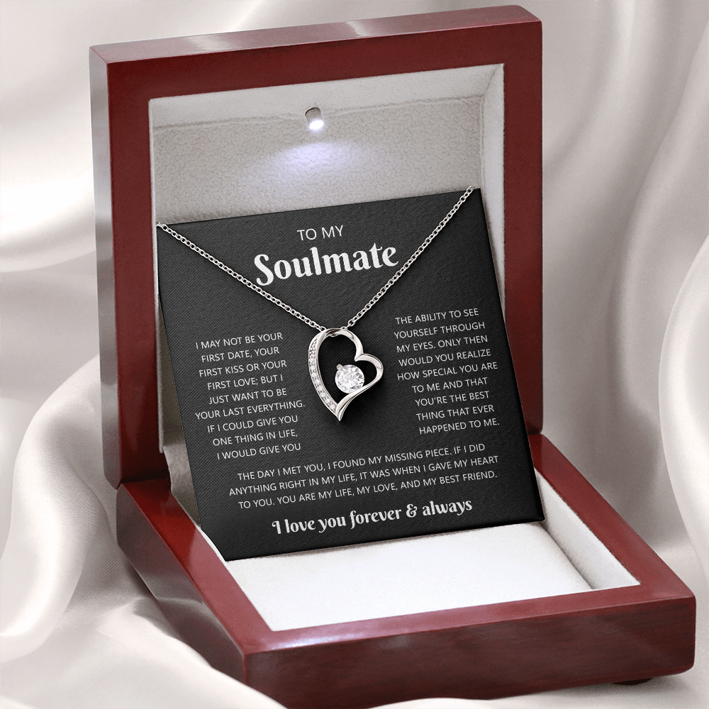 Soulmate “Forever & Always” Heart Necklace