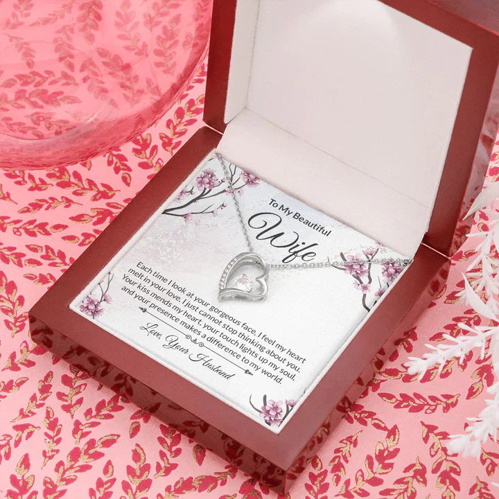 To My Beautiful Wife - Forever Love Necklace