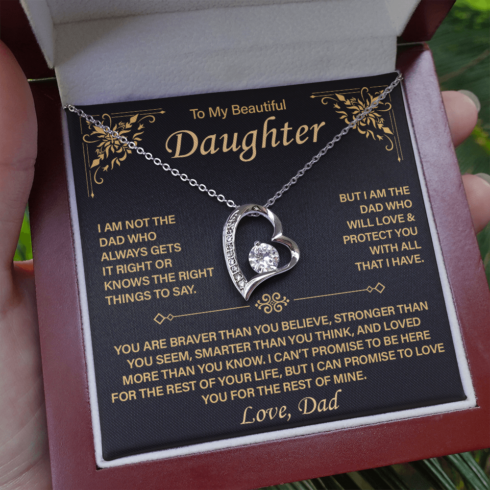 To My Beautiful Daughter - Forever Love Necklace