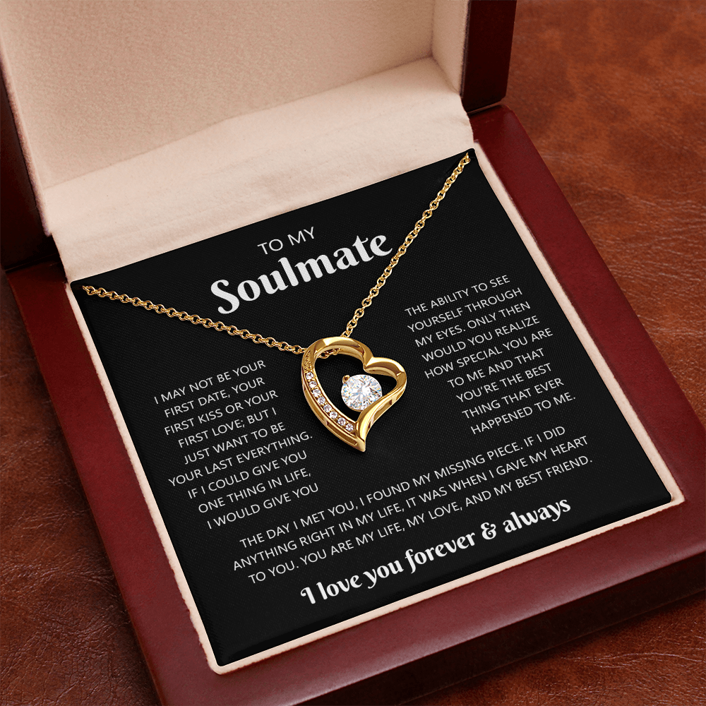 Soulmate “Forever & Always” Heart Necklace