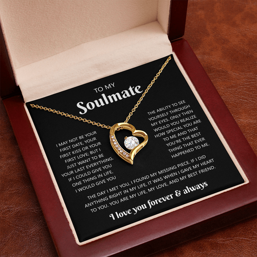 Soulmate “Forever & Always” Heart Necklace