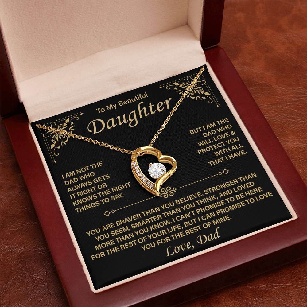 To My Beautiful Daughter - Forever Love Necklace