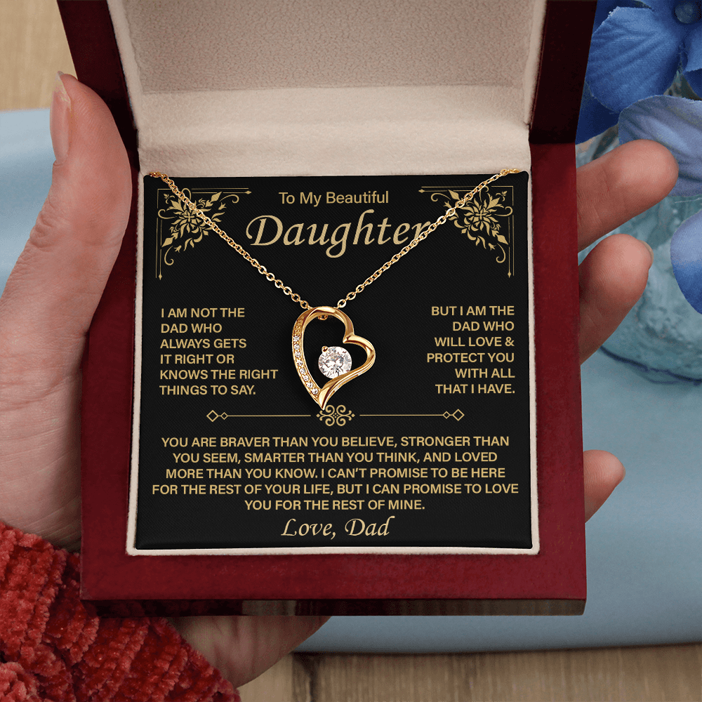 To My Beautiful Daughter - Forever Love Necklace