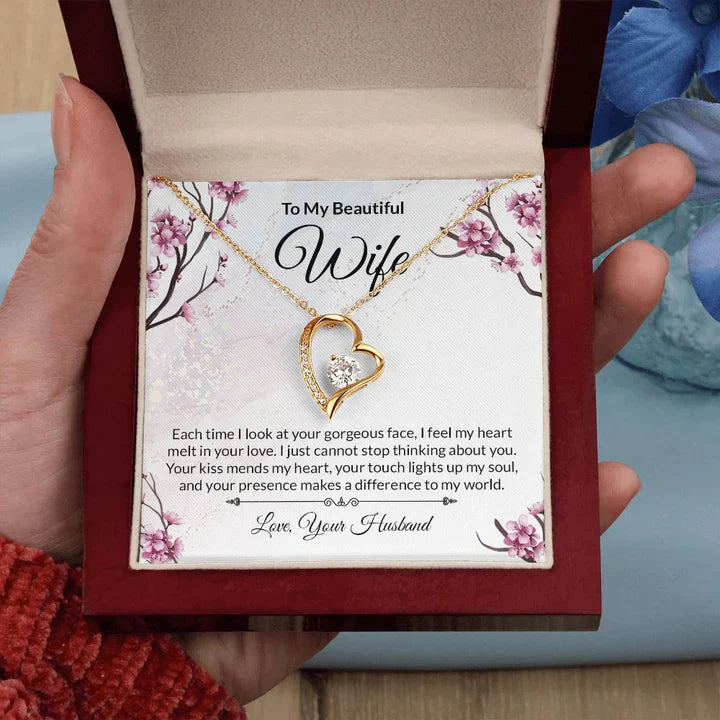 To My Beautiful Wife - Forever Love Necklace