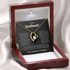 Soulmate “Forever & Always” Heart Necklace