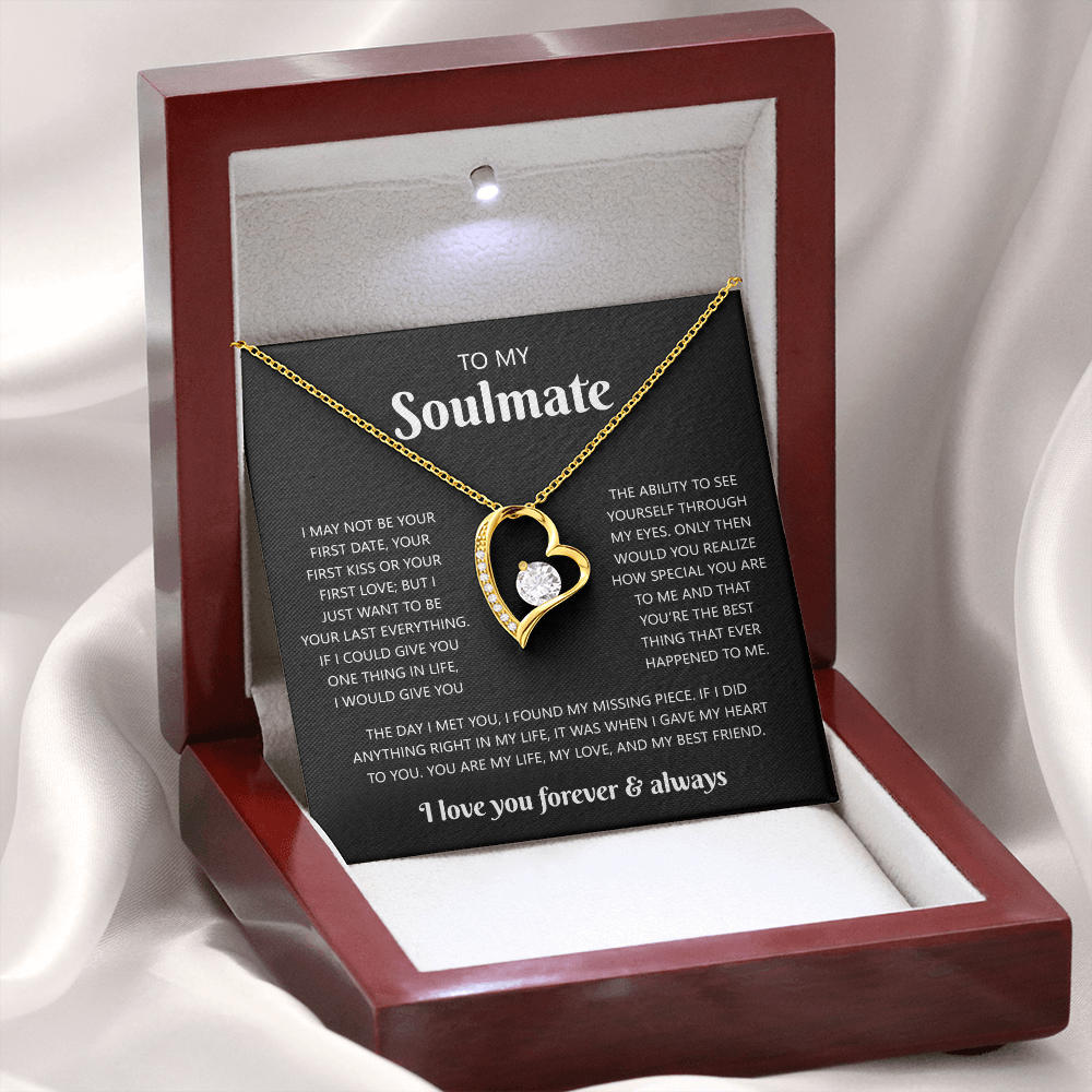 Soulmate “Forever & Always” Heart Necklace