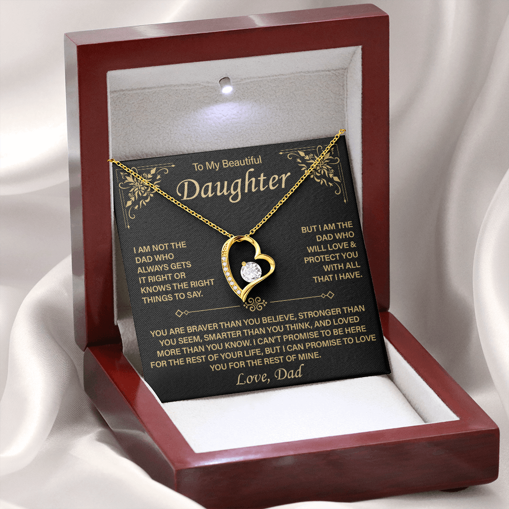 To My Beautiful Daughter - Forever Love Necklace