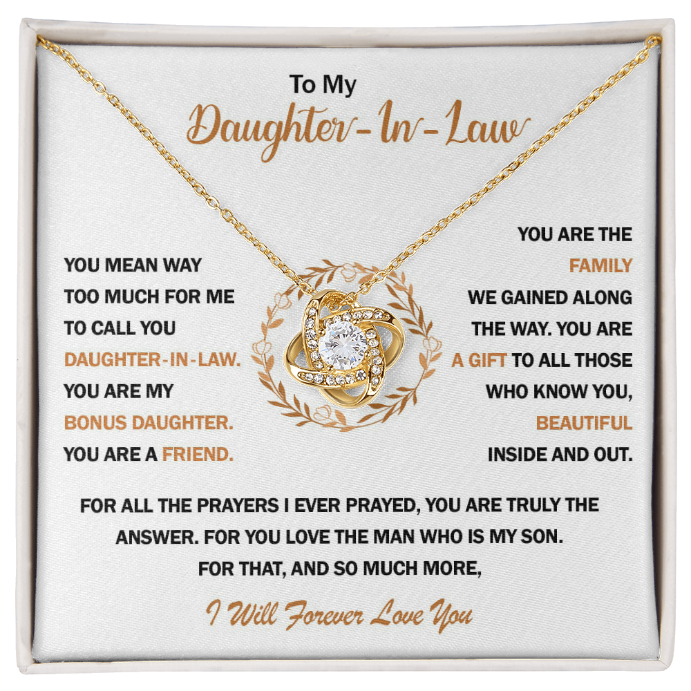 To My Daughter In Law - I Will Forever Love You