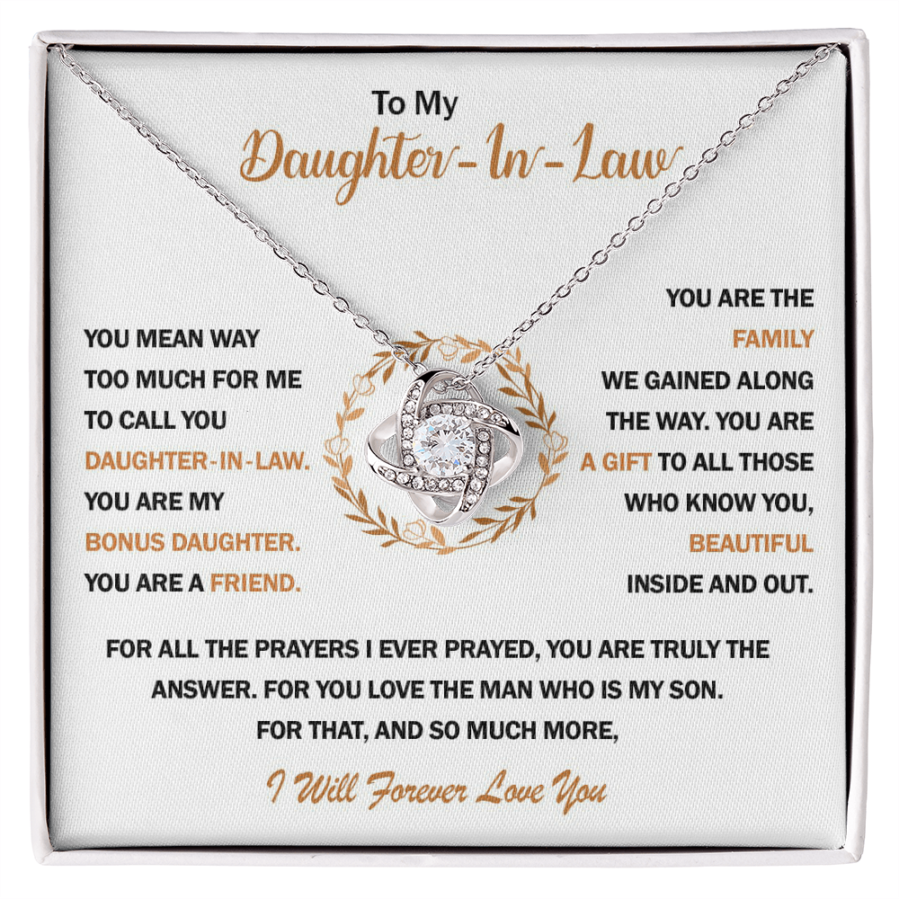 To My Daughter In Law - I Will Forever Love You