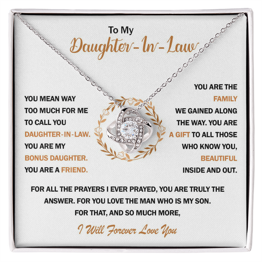 To My Daughter In Law - I Will Forever Love You