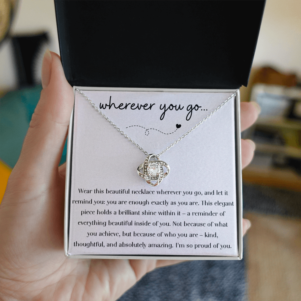 To My Daughter - Love Knot Necklace