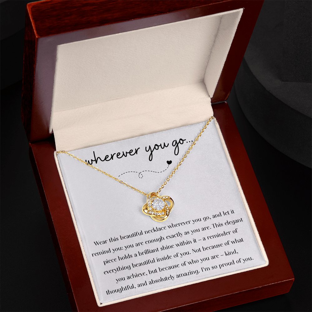 To My Daughter - Love Knot Necklace
