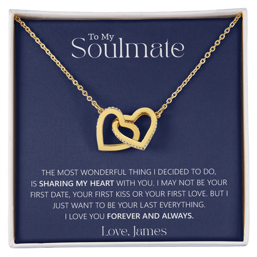 Interlocking Hearts Soulmate Necklace