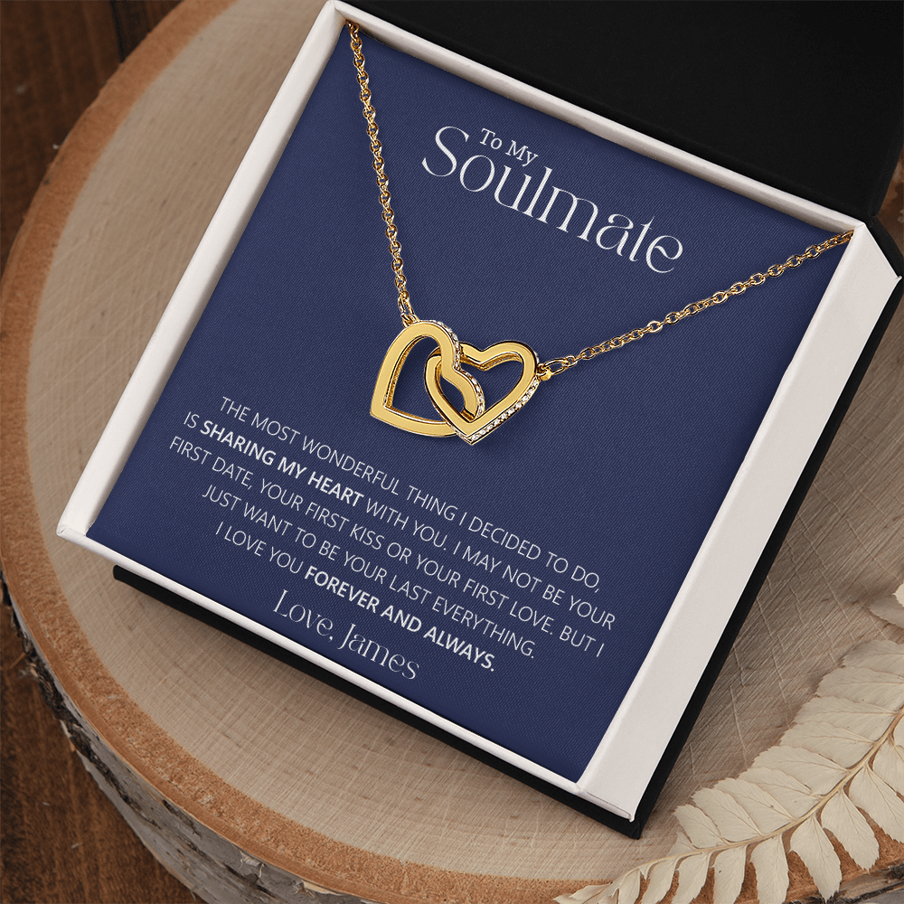 Interlocking Hearts Soulmate Necklace