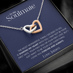 Interlocking Hearts Soulmate Necklace