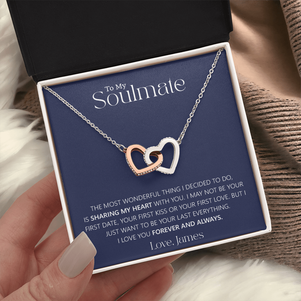 Interlocking Hearts Soulmate Necklace