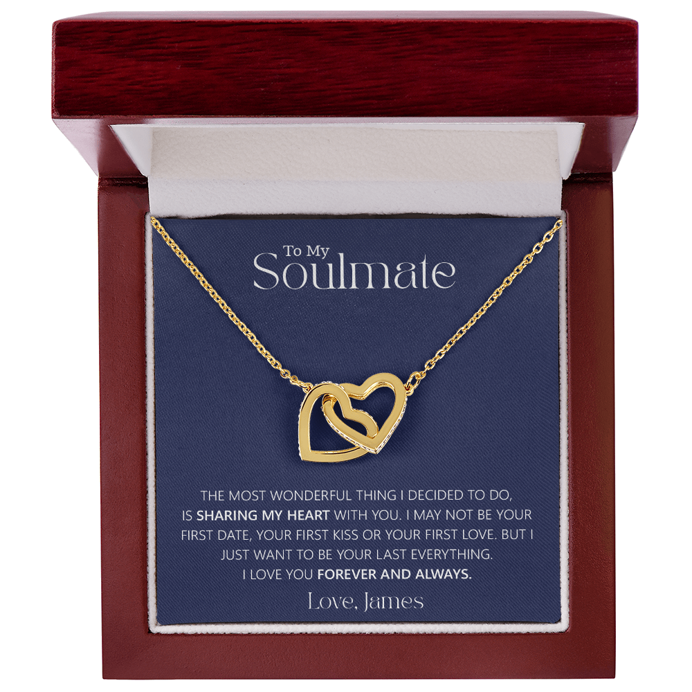 Interlocking Hearts Soulmate Necklace