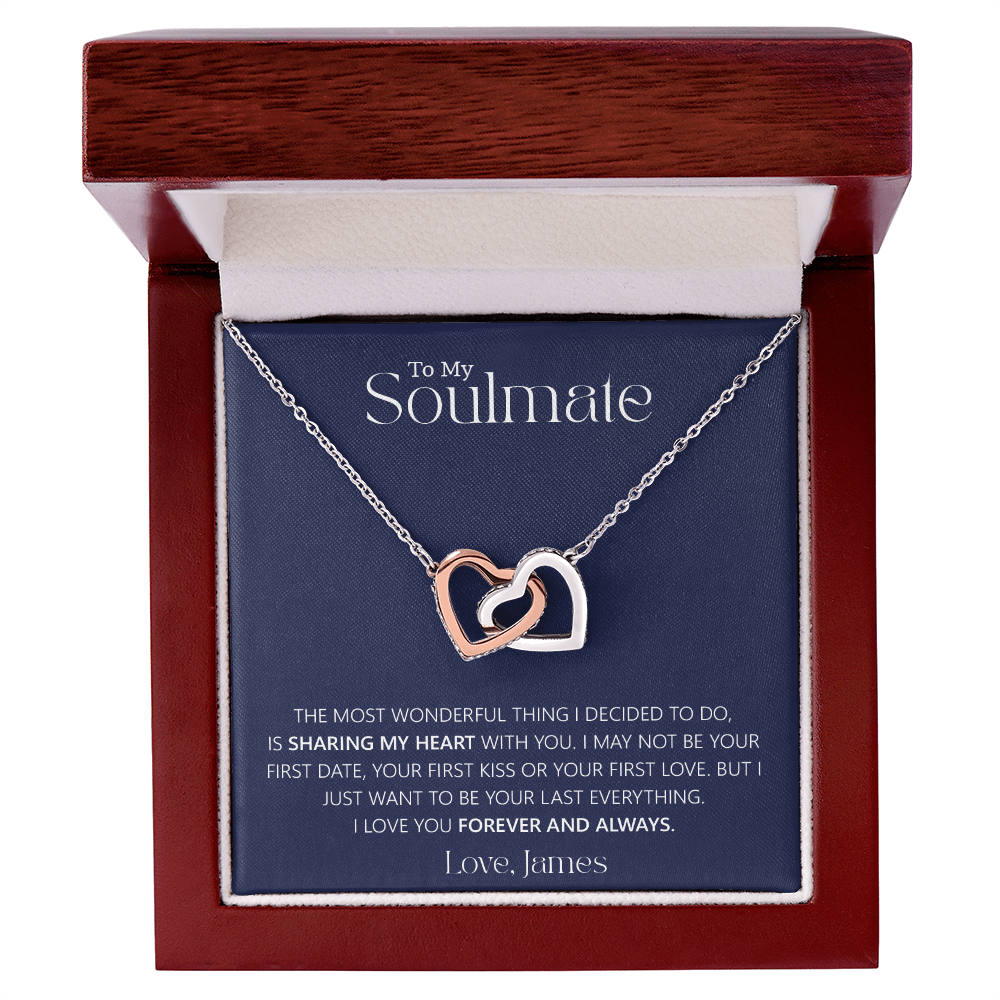 Interlocking Hearts Soulmate Necklace