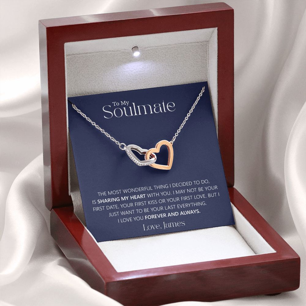 Interlocking Hearts Soulmate Necklace