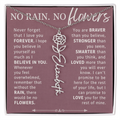 Personalized Birth Flower Name Necklace | No Rain No Flowers Gift for Her