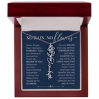 Personalized Birth Flower Name Necklace | No Rain No Flowers Gift for Her