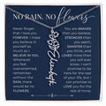 Personalized Birth Flower Name Necklace | No Rain No Flowers Gift for Her