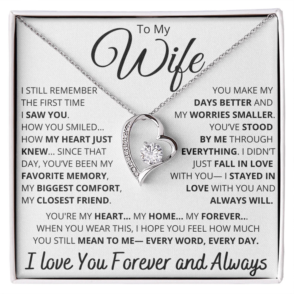 Valentine's Day Gift for Wife - Forever Love Heart Necklace