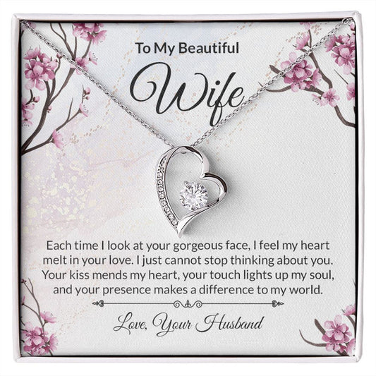 To My Beautiful Wife - Forever Love Necklace