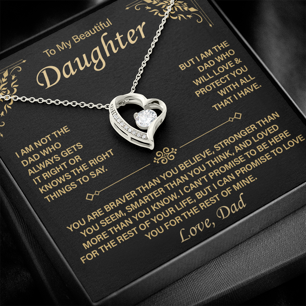 To My Beautiful Daughter - Forever Love Necklace