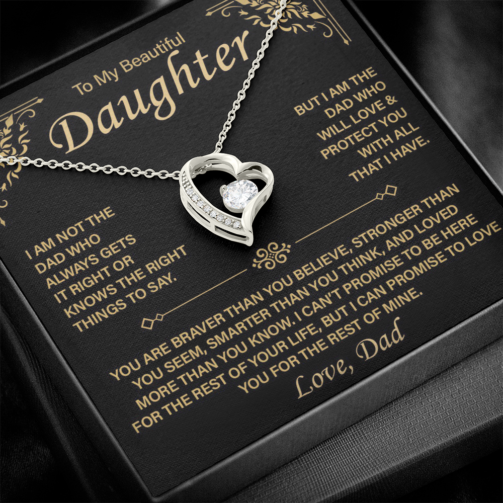 To My Beautiful Daughter - Forever Love Necklace