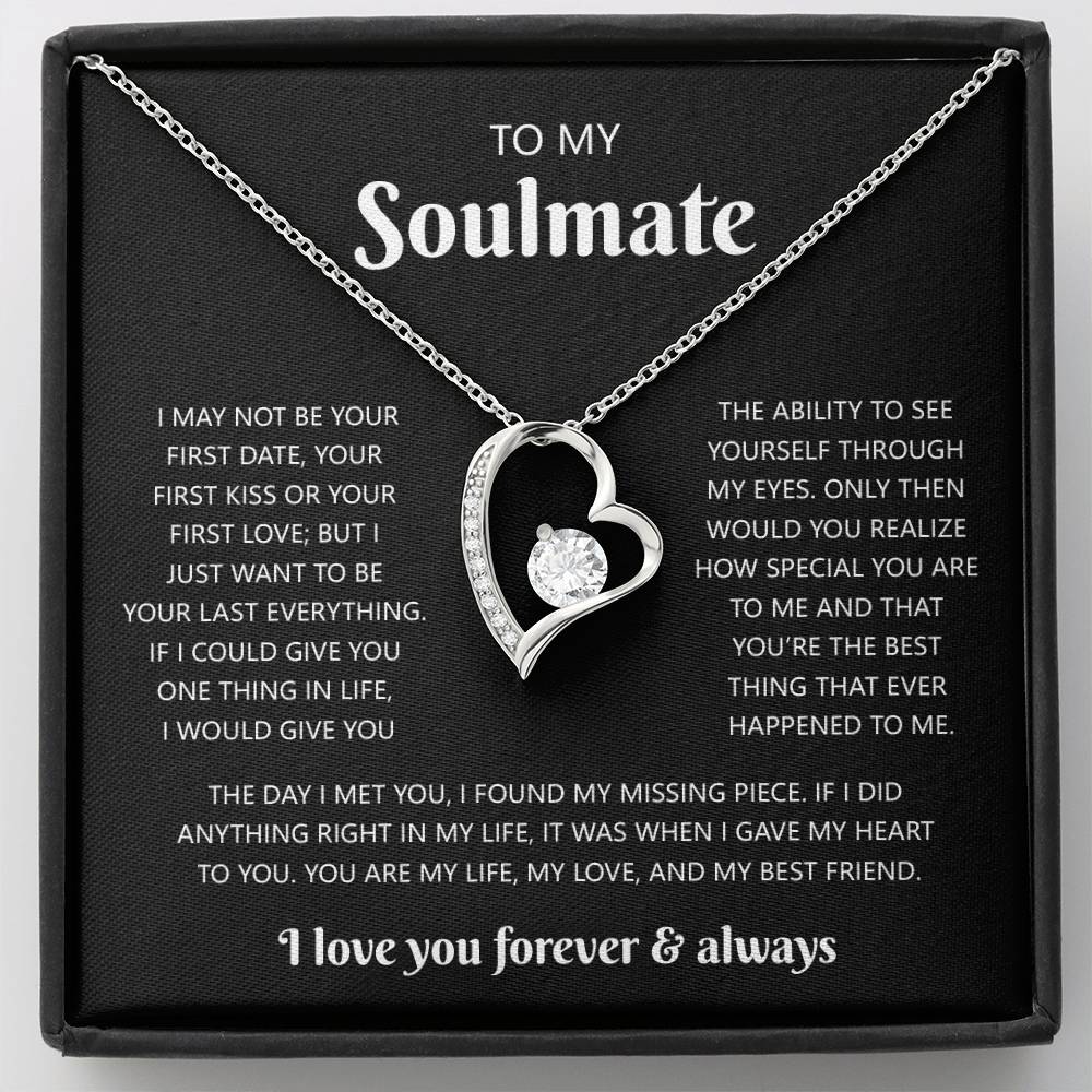 Soulmate “Forever & Always” Heart Necklace
