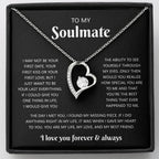 Soulmate “Forever & Always” Heart Necklace