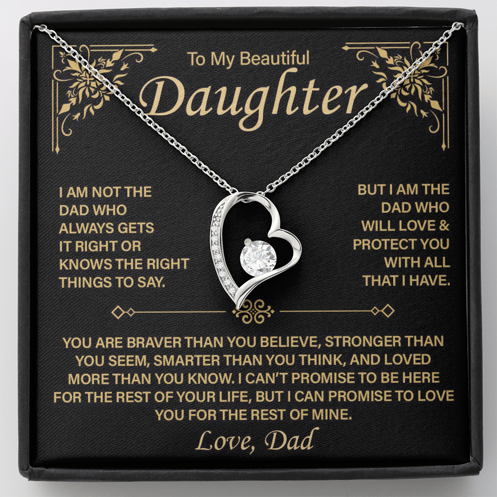 To My Beautiful Daughter - Forever Love Necklace