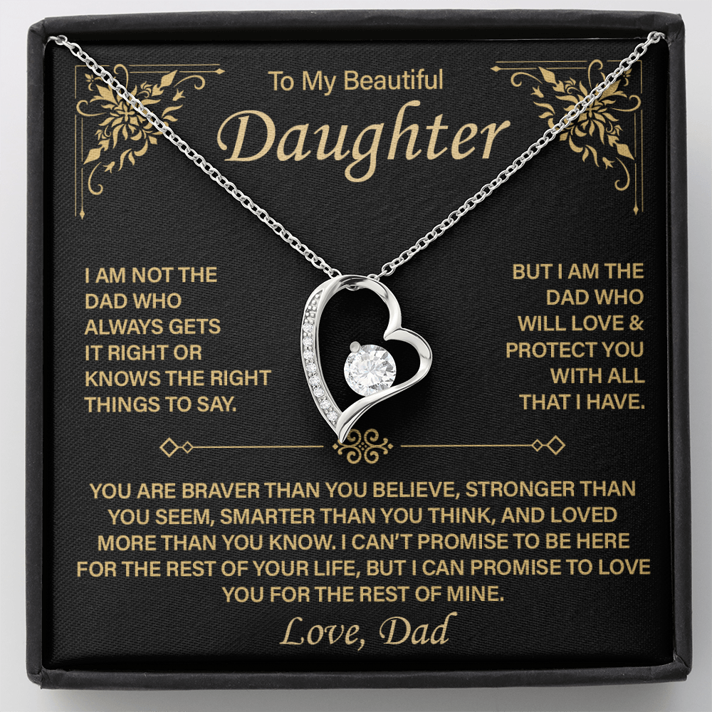 To My Beautiful Daughter - Forever Love Necklace