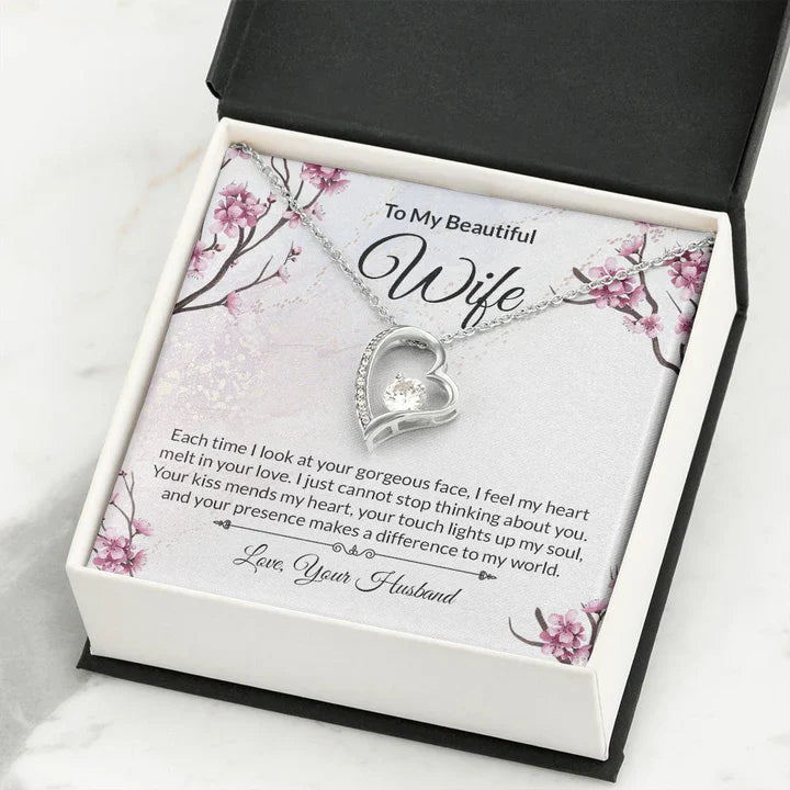 To My Beautiful Wife - Forever Love Necklace