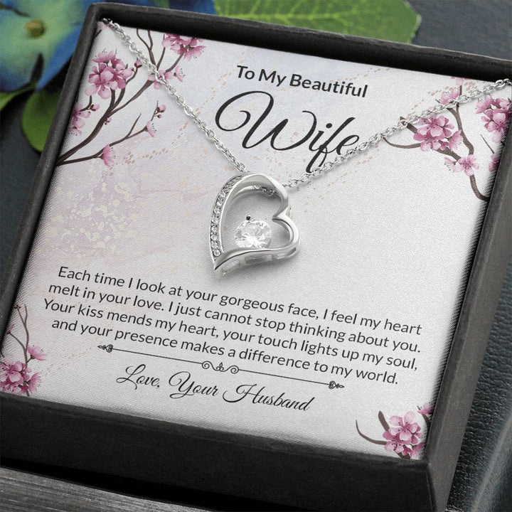 To My Beautiful Wife - Forever Love Necklace