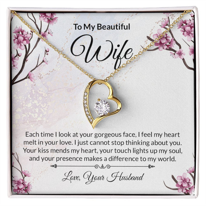 To My Beautiful Wife - Forever Love Necklace