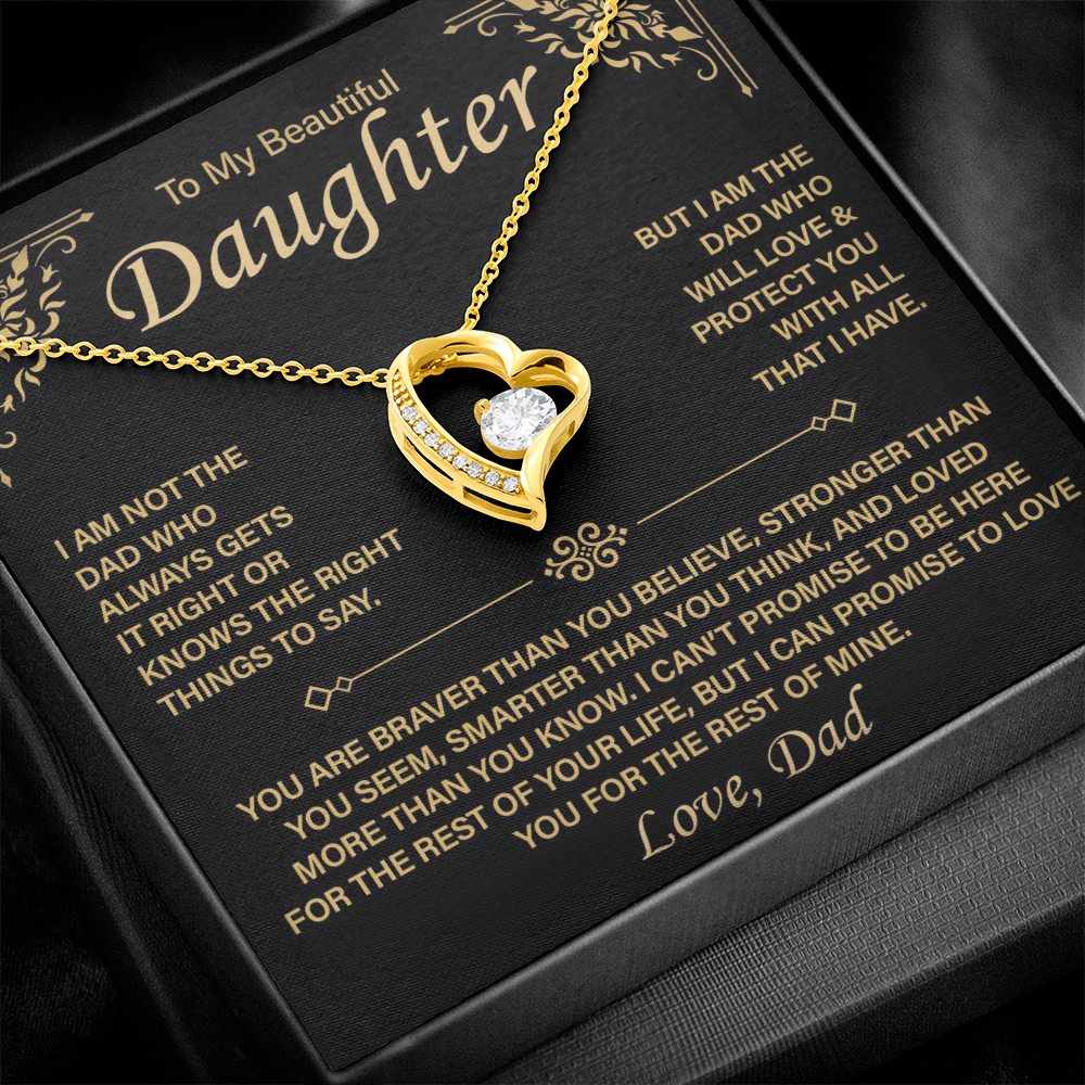 To My Beautiful Daughter - Forever Love Necklace
