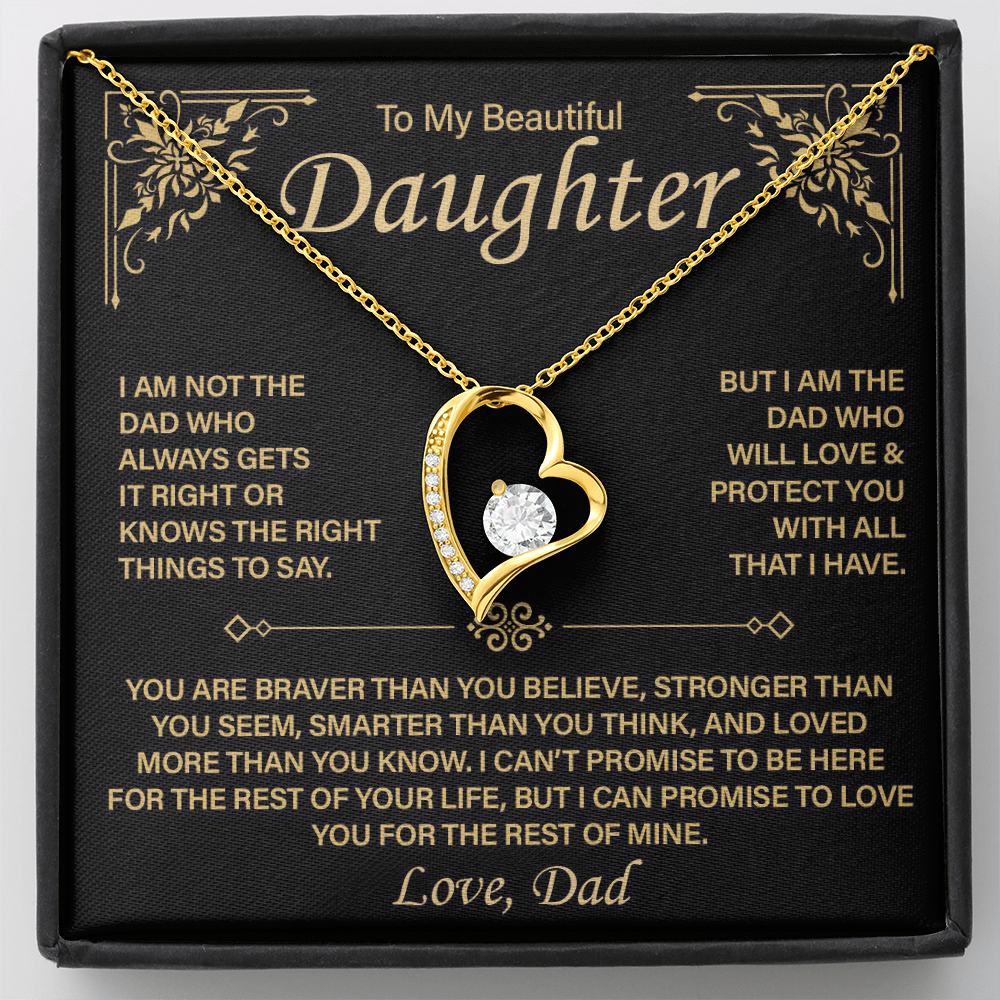 To My Beautiful Daughter - Forever Love Necklace