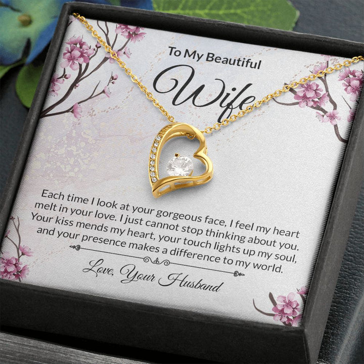 To My Beautiful Wife - Forever Love Necklace