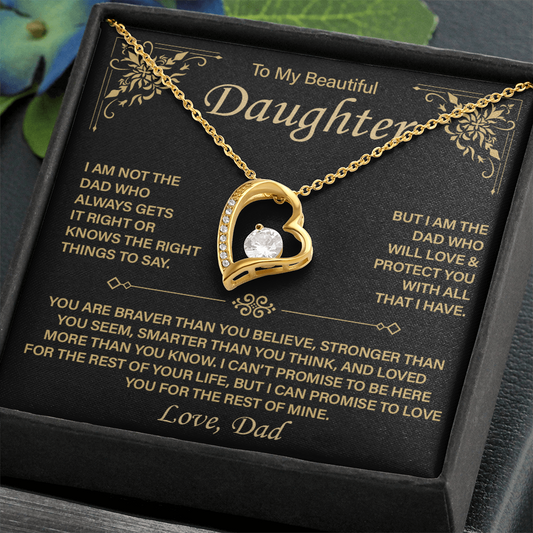 To My Beautiful Daughter - Forever Love Necklace
