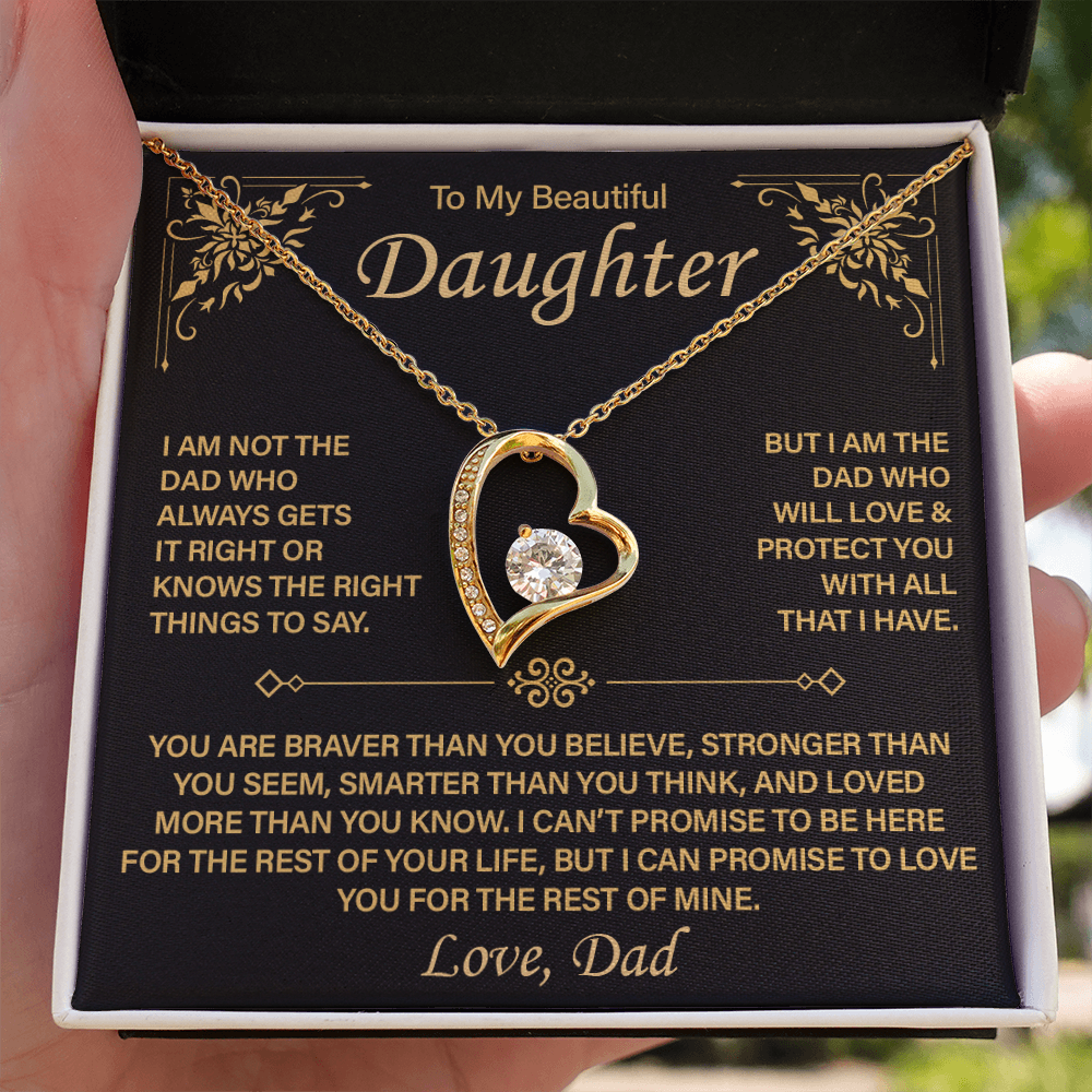 To My Beautiful Daughter - Forever Love Necklace
